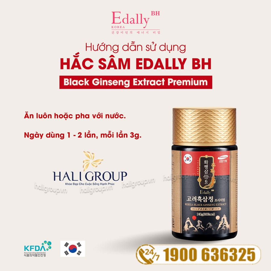 Cao Hắc Sâm Hàn Quốc Edally Premium