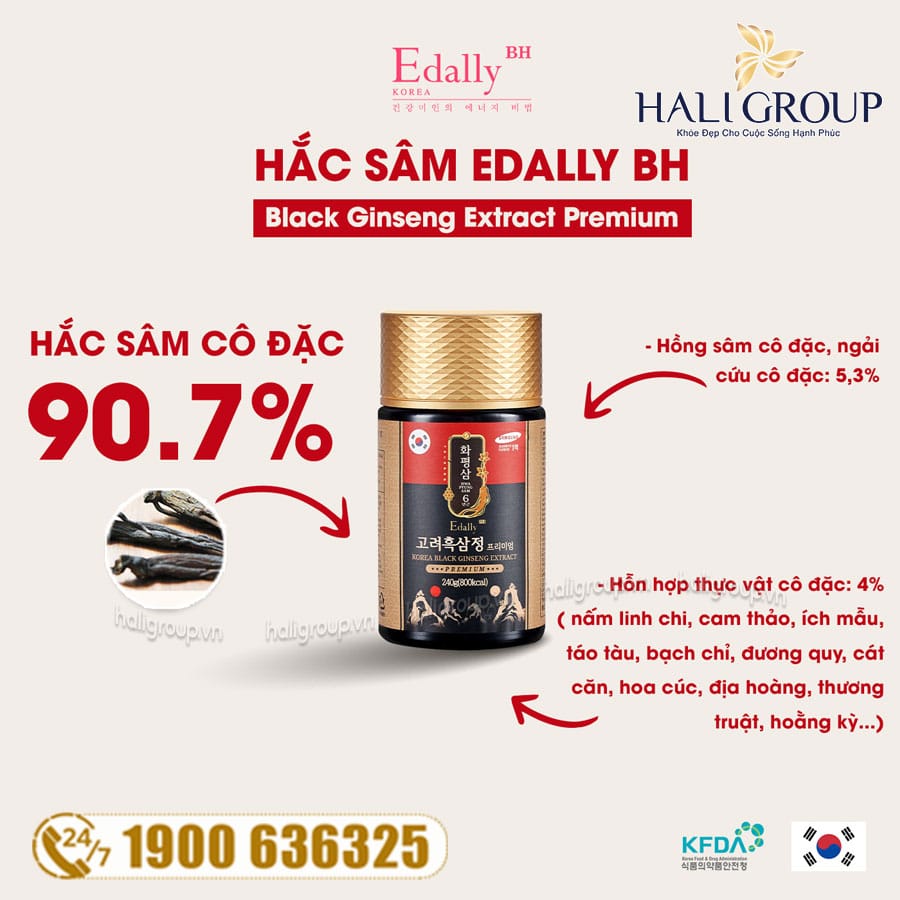 Cao Hắc Sâm Hàn Quốc Edally Premium