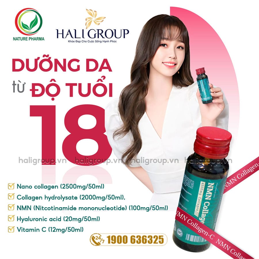 thành phần nước uống nmn collagen - c nature pharma