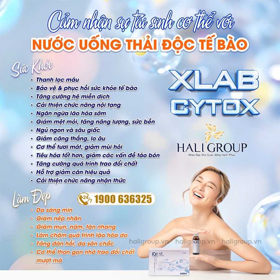 công dụng nước uống thải độc tế bào xlab cytox