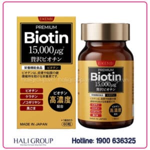 viên uống mọc tóc eikenbi premium biotin 15000μg mẫu mới nhật bản