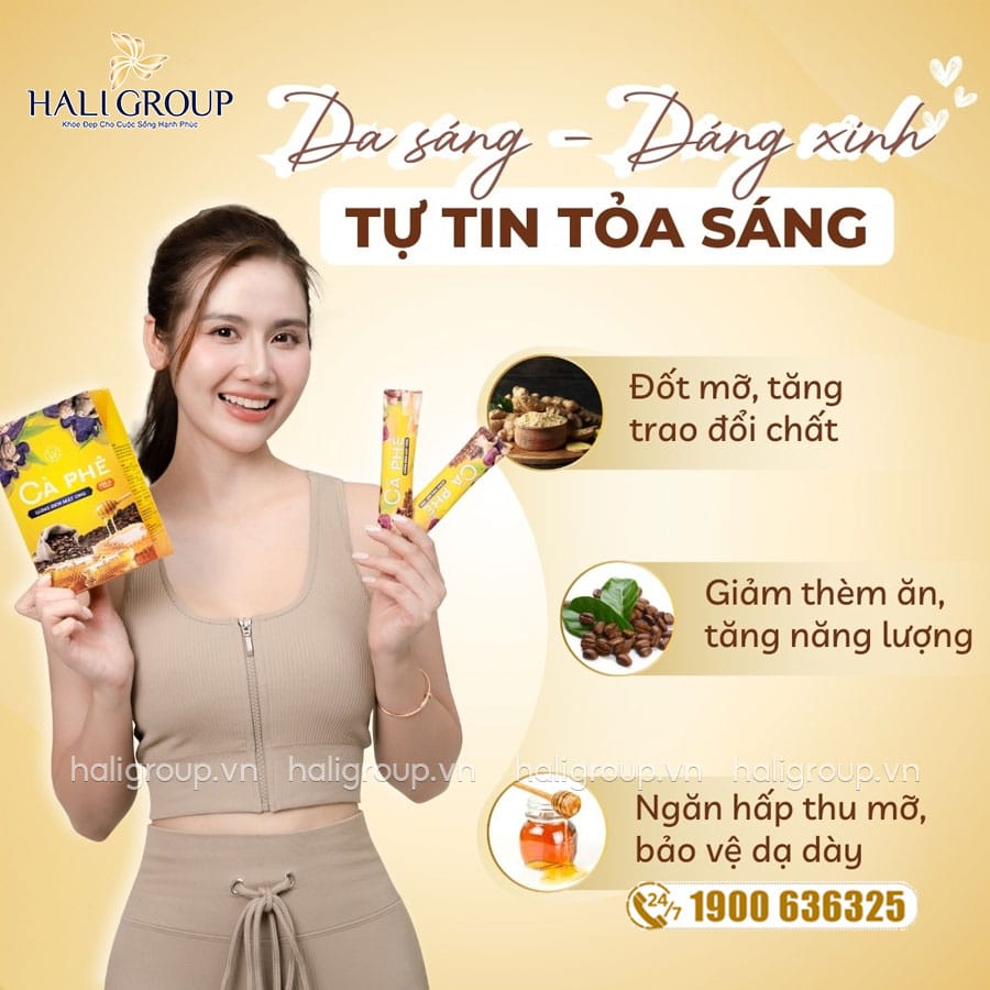 cà phê gừng đen mật ong black ginger honey