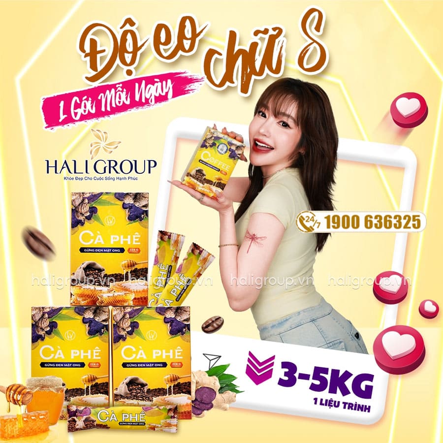 công dụng cà phê giảm cân gừng đen mật ong black ginger honey coffee