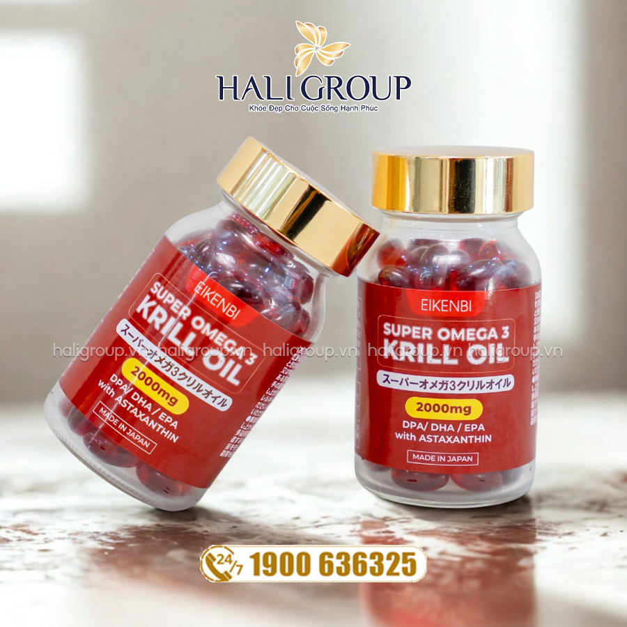 cách dùng Viên Dầu Nhuyễn Thể Super Omega 3 Krill Oil Eikenbi