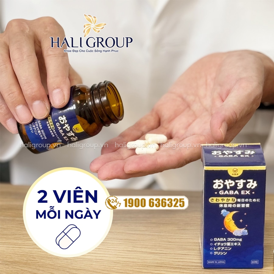 cách dùng viên uống ngủ ngon GABA Ex Wakenko Nhật Bản