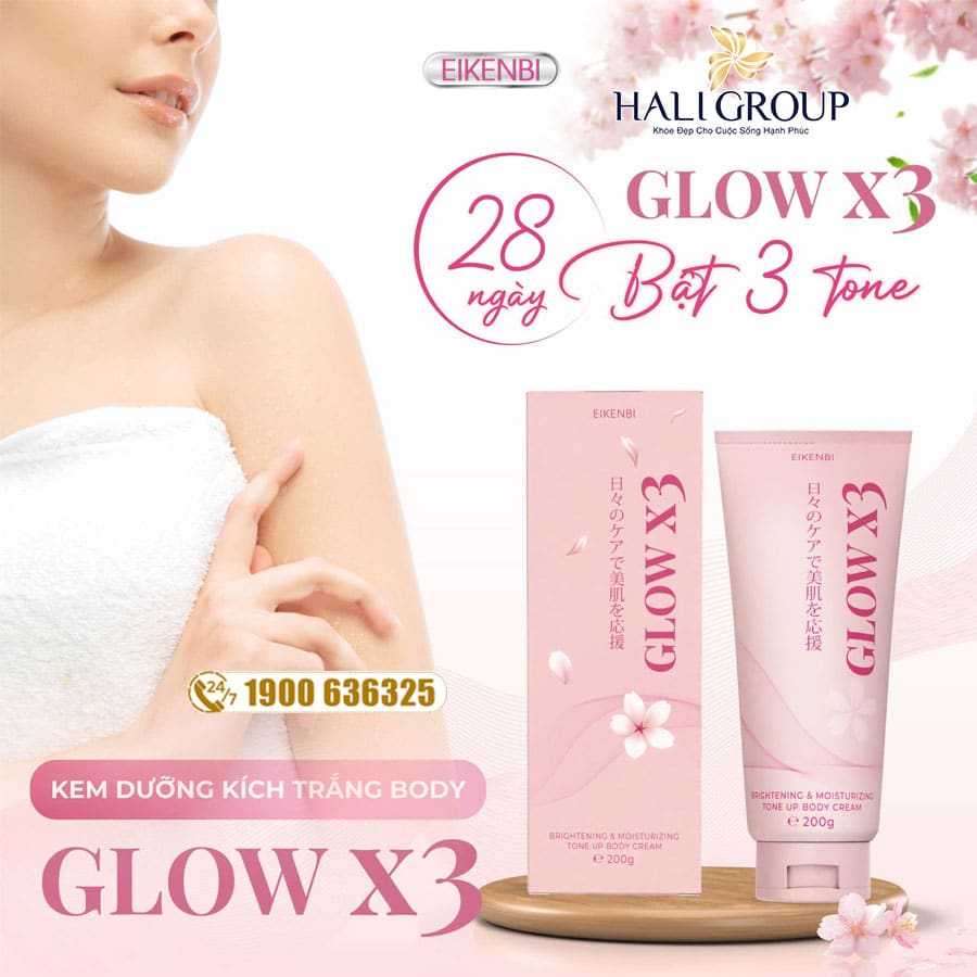 kem body glow x3 eikenbi