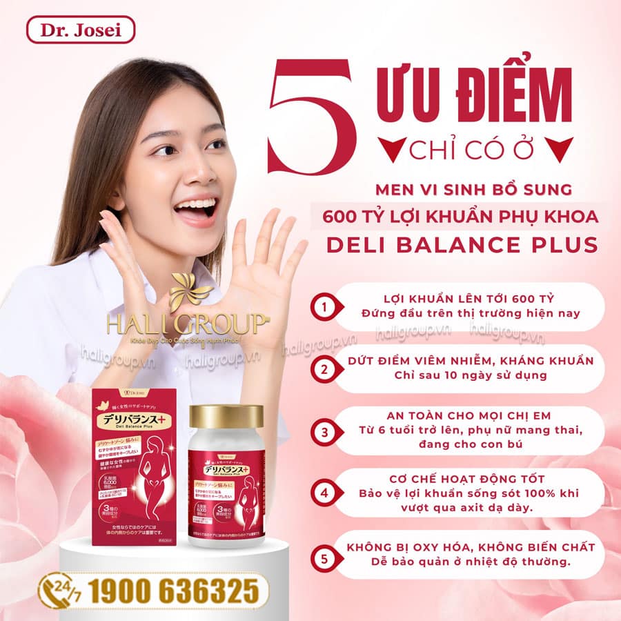 Viên Uống Men Vi Sinh Phụ Khoa Deli Balance Plus Dr Josei