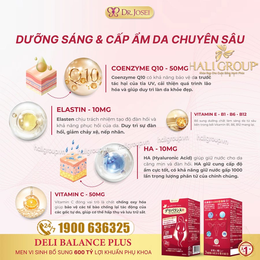 Viên Uống Men Vi Sinh Phụ Khoa Deli Balance Plus Dr Josei