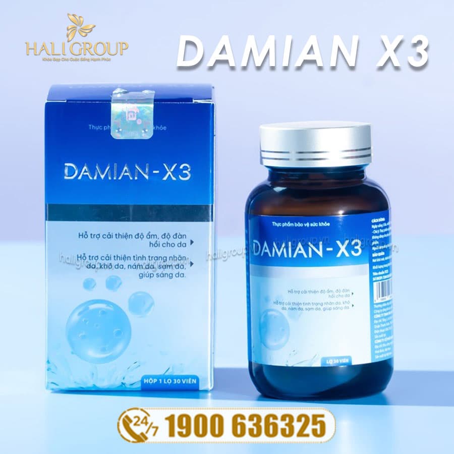 Giá Viên Uống Trắng Da Damian X3