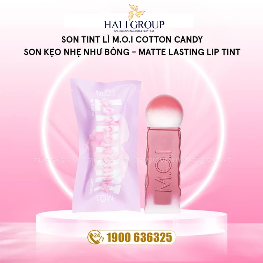 son tint lì cotton candy hồ ngọc hà m.o.i