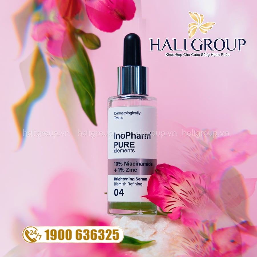 công dụng Tinh Chất Dưỡng Ẩm, Giảm Mụn & Sáng Da Inopharm 10% Niacianamide & 1% Zin C Serum