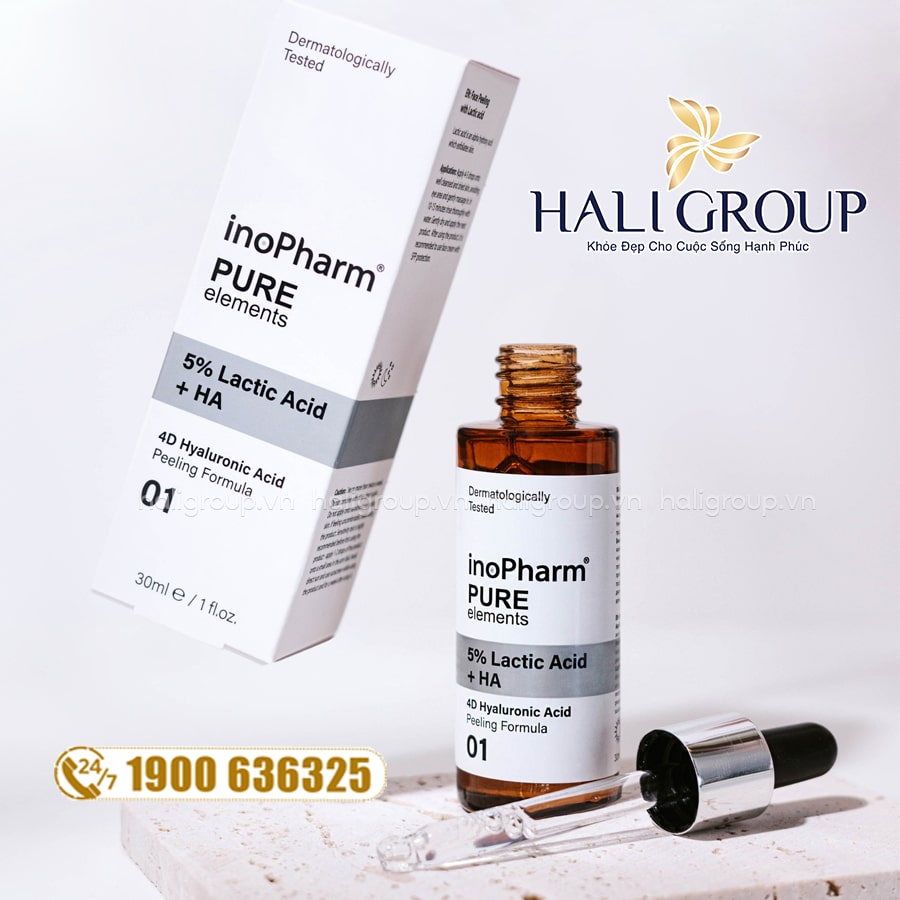 Peel Dưỡng Ẩm Và Sáng Da Inopharm 5% Lactic Acid + HA Peeling Formula Bulgaria