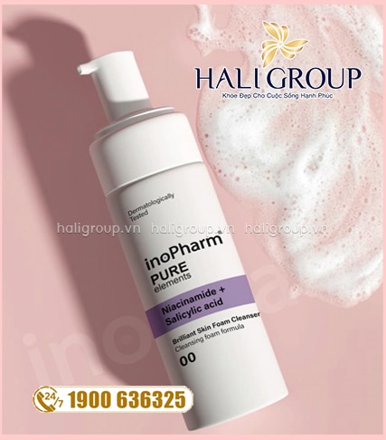 Bọt Rửa Mặt Làm Sạch Sâu, Ngăn Mụn & Sáng Da Inopharm Brilliant Skin Foam Cleanser Bulgaria