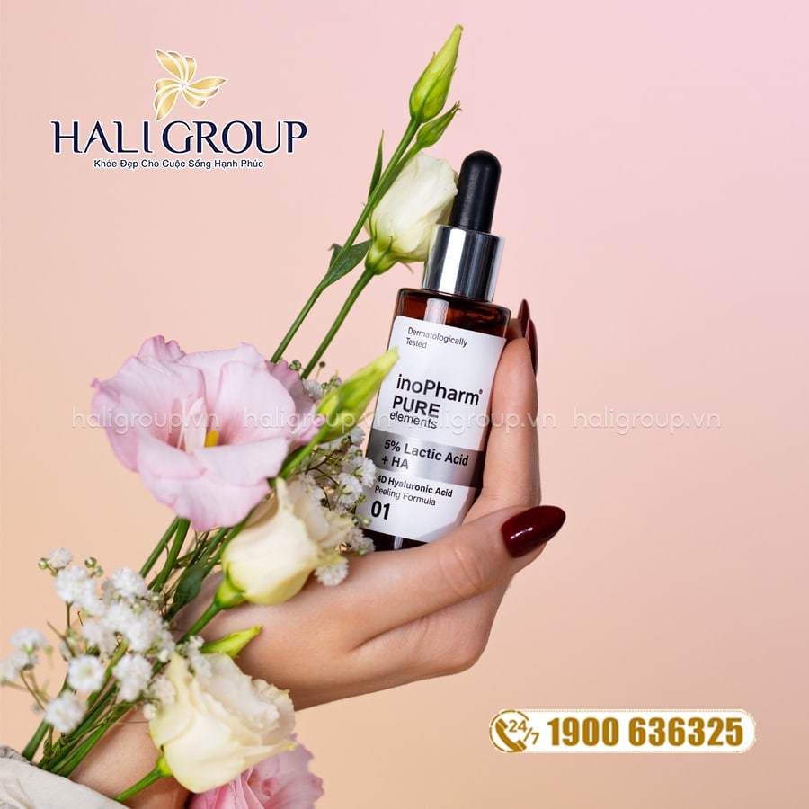 Peel Dưỡng Ẩm Và Sáng Da Inopharm 5% Lactic Acid + HA Peeling Formula Bulgaria