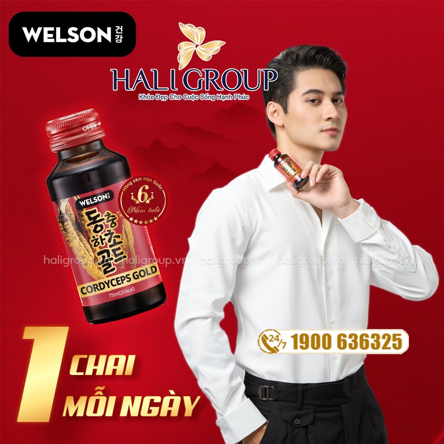 cách dùng Nước Uống Đông Trùng Hạ Thảo Welson Cordyceps Gold