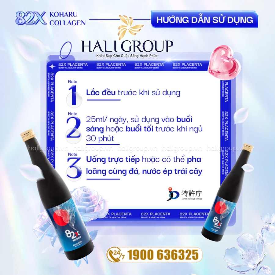 cách dùng Nước Uống 82X Koharu Collagen Nhật Bản (Mẫu Mới)