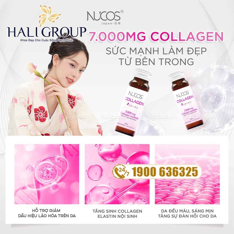 cách dùng Nước Uống Nucos Collagen 7000 Nhật Bản