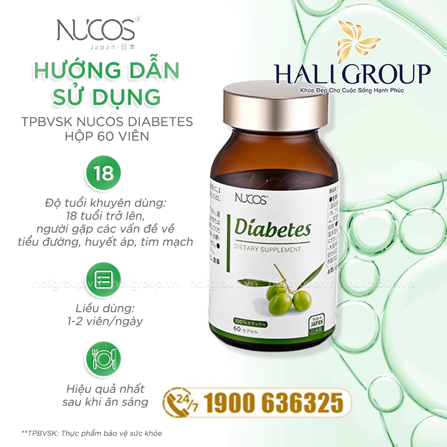 cách dùng Viên Uống Nucos Diabetes – Hỗ Trợ Kiểm Soát Đường Huyết