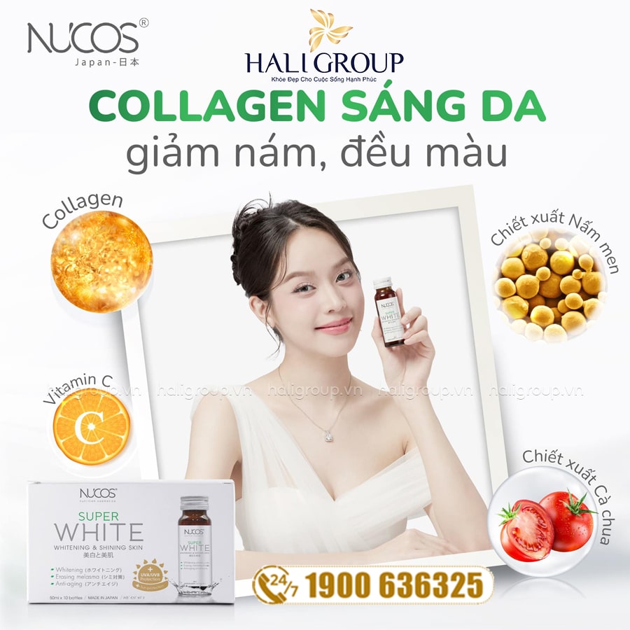 công dụng Nước Uống Collagen Nucos Super White Nhật Bản
