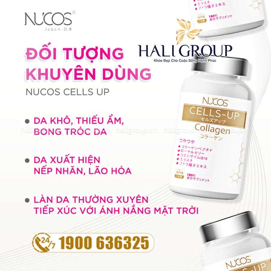 đối tượng sử dụng Viên Uống Nucos Cells Up Collagen Nhật Bản
