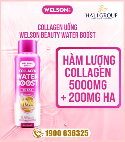 Hình khuyến mãi Nước Uống Collagen Cấp Ẩm Welson Collagen Water Boost