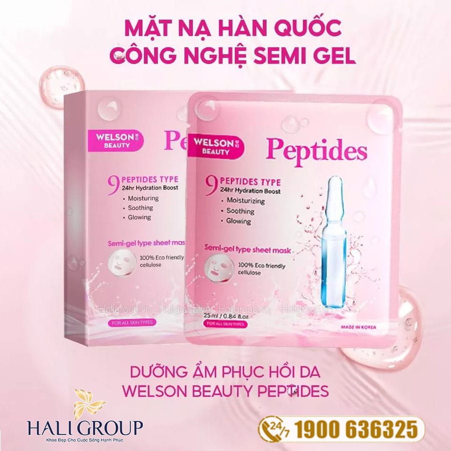 Mặt Nạ Cấp Ẩm Welson Beauty Peptides Mask