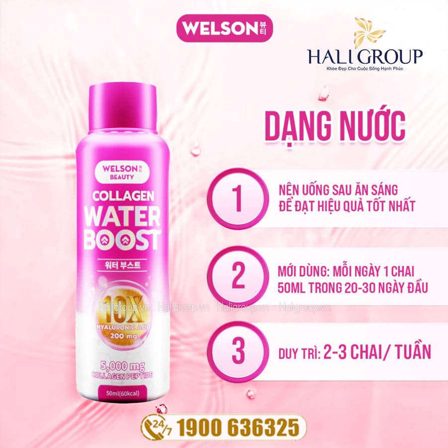 Nước Uống Collagen Cấp Ẩm Welson Collagen Water Boost