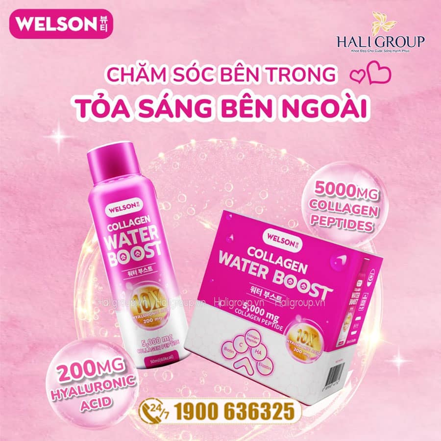 Nước Uống Collagen Cấp Ẩm Welson Collagen Water Boost