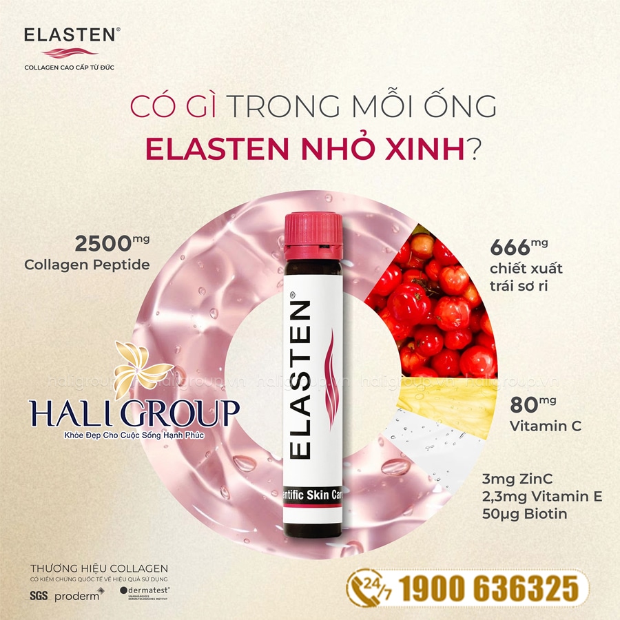 thành phần nước uống collagen elasten