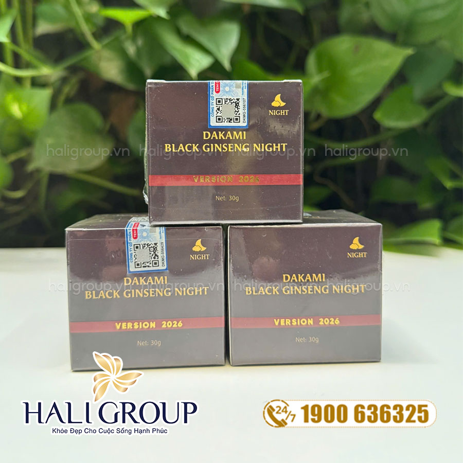 công dụng kem sâm đen dakami ban đêm mẫu mới