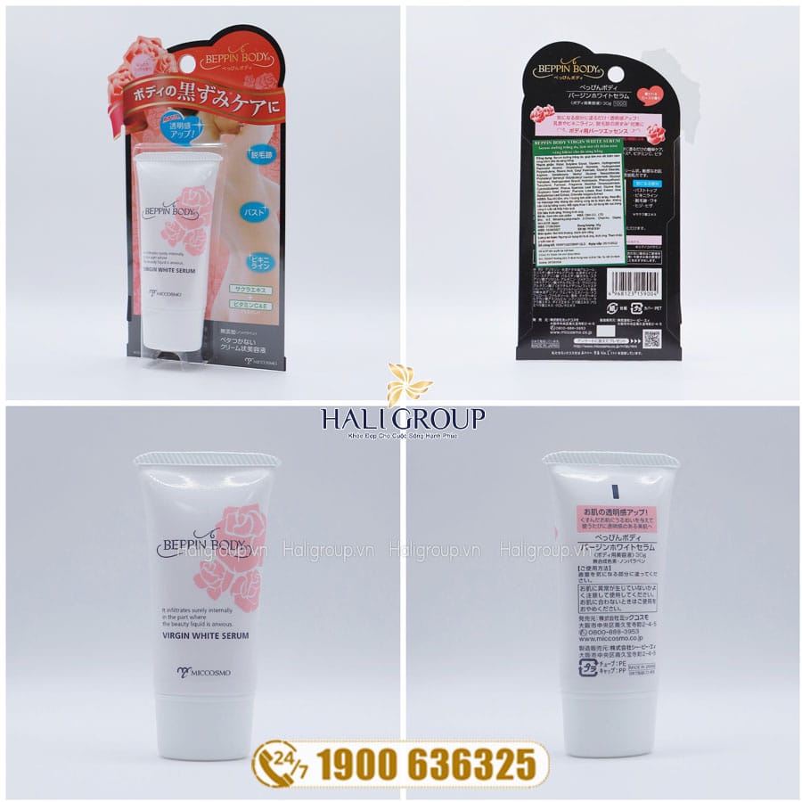 Beppin Body Virgin White Serum Miccosmo - Serum Dưỡng Chuyên Biệt Cho Vùng Da Nhạy Cảm Như Nhũ Hoa, Bikini