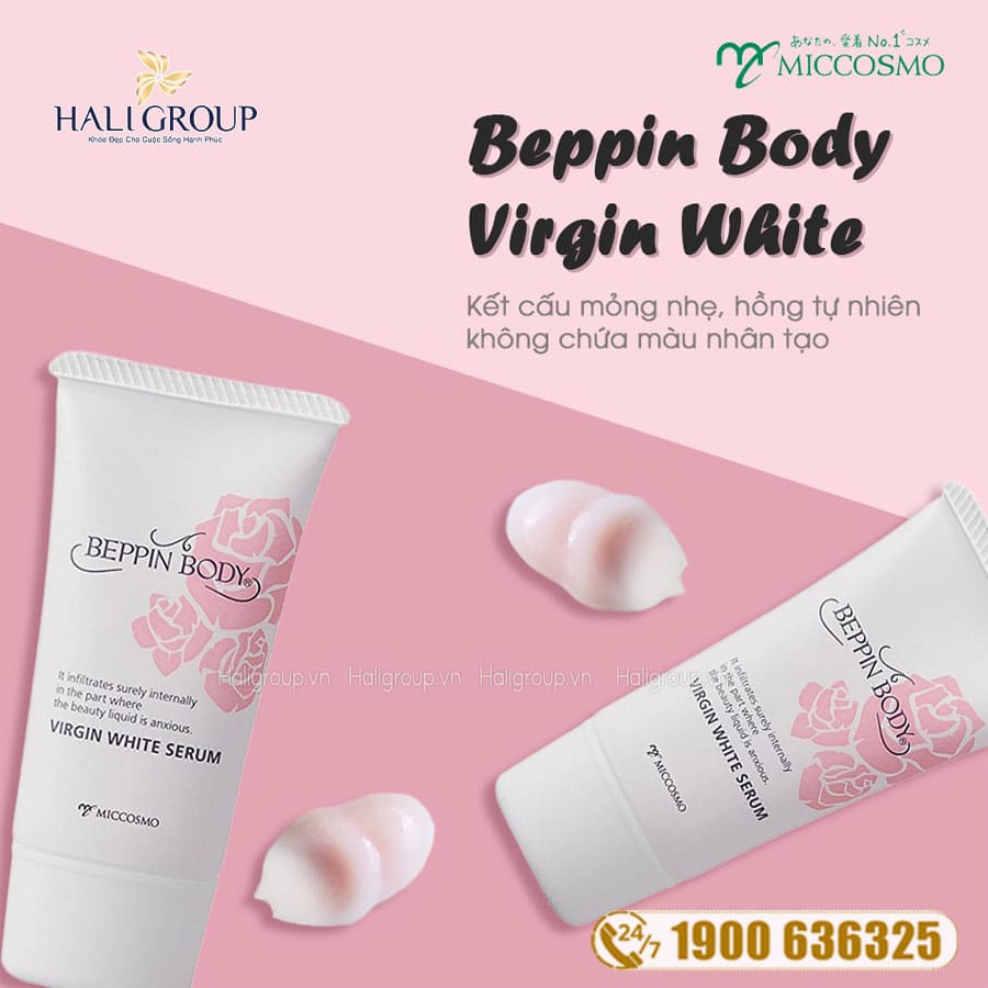 Beppin Body Virgin White Serum Miccosmo - Serum Dưỡng Chuyên Biệt Cho Vùng Da Nhạy Cảm Như Nhũ Hoa, Bikini