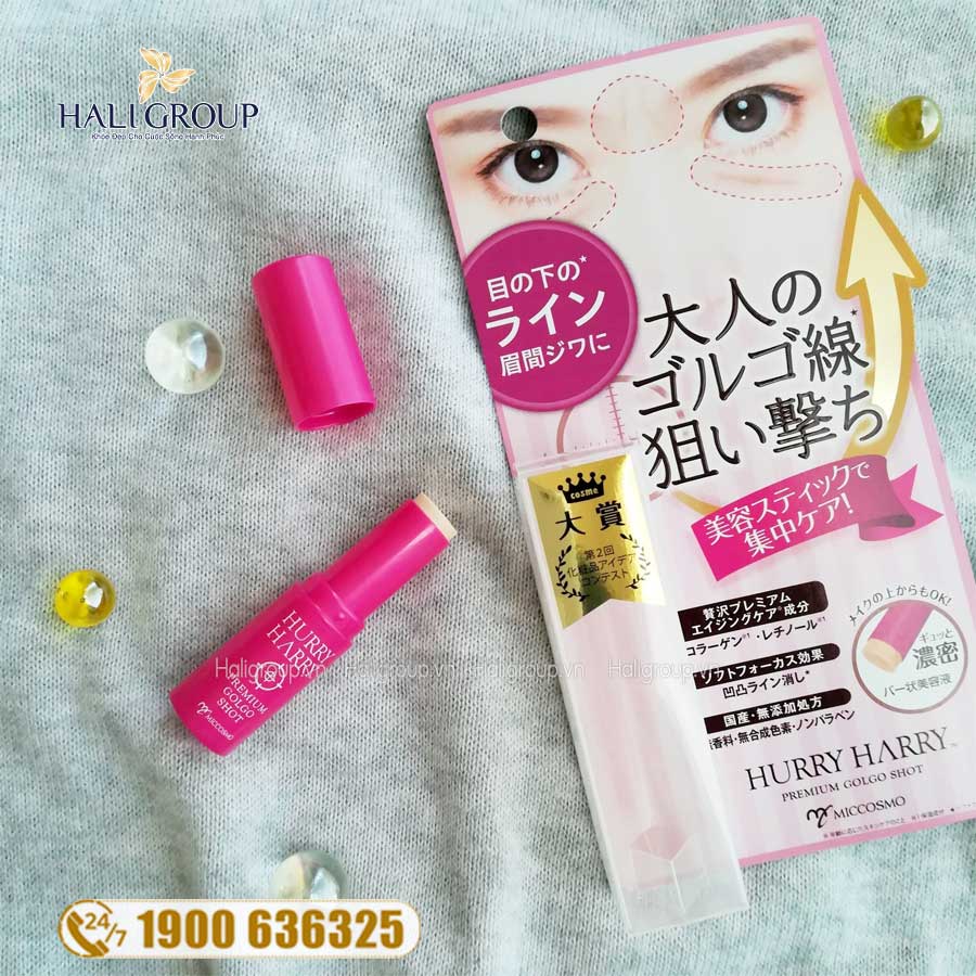 Thỏi Serum Collagen Dưỡng Da Vùng Mắt Hurry Harry Premium Golgo Shot Miccosmo