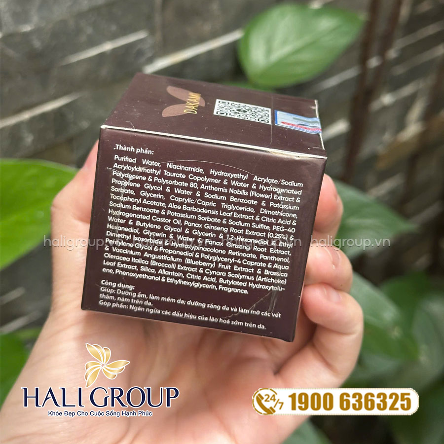 thành phần kem sâm đen dakami ban đêm mẫu mới