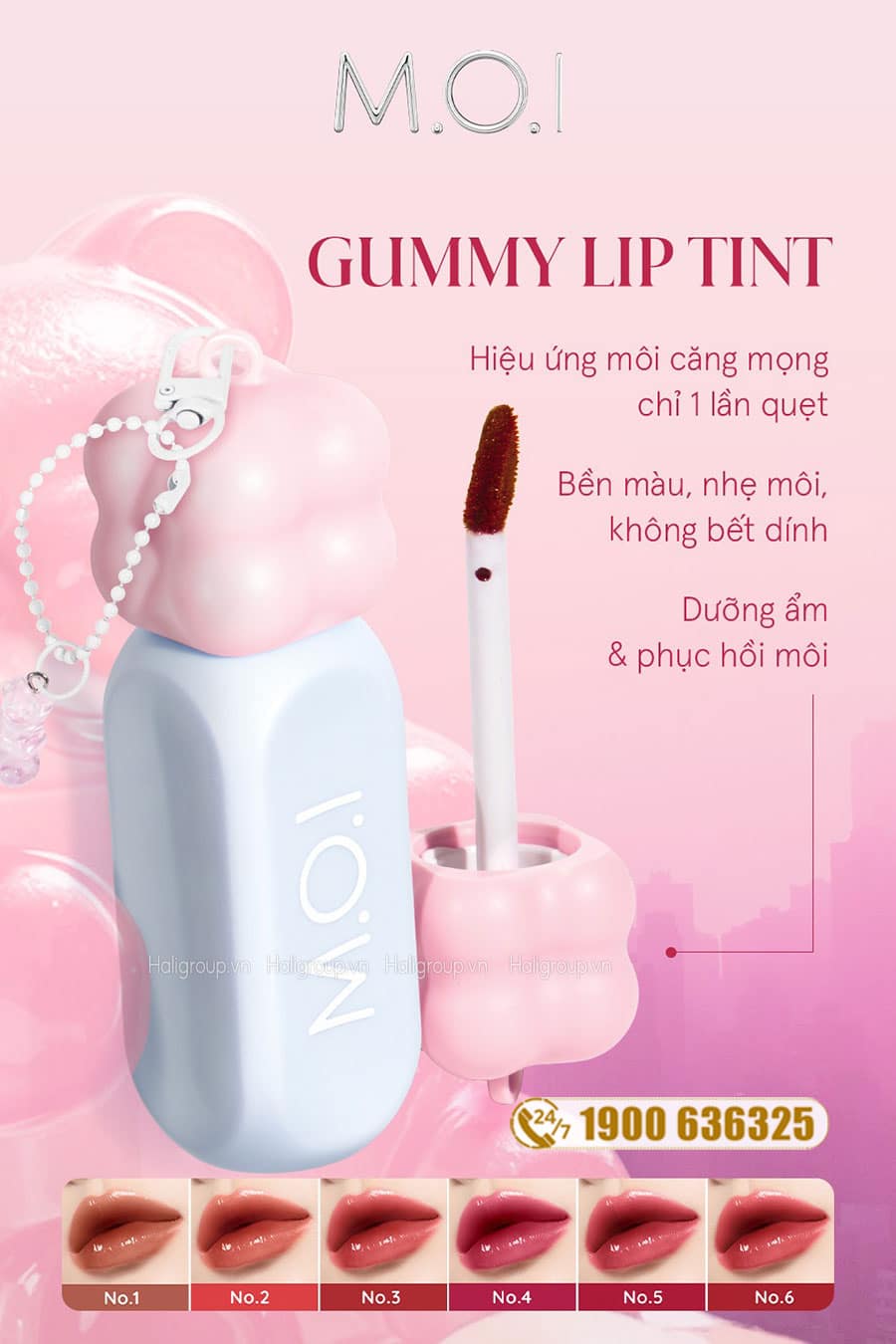 Son Tint Bóng Gummy Lip Tint M.O.I