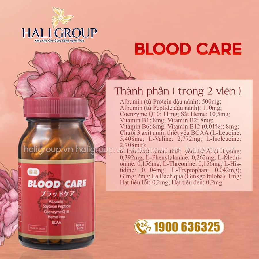 thành phần Viên Uống Blood Care Jpanwell