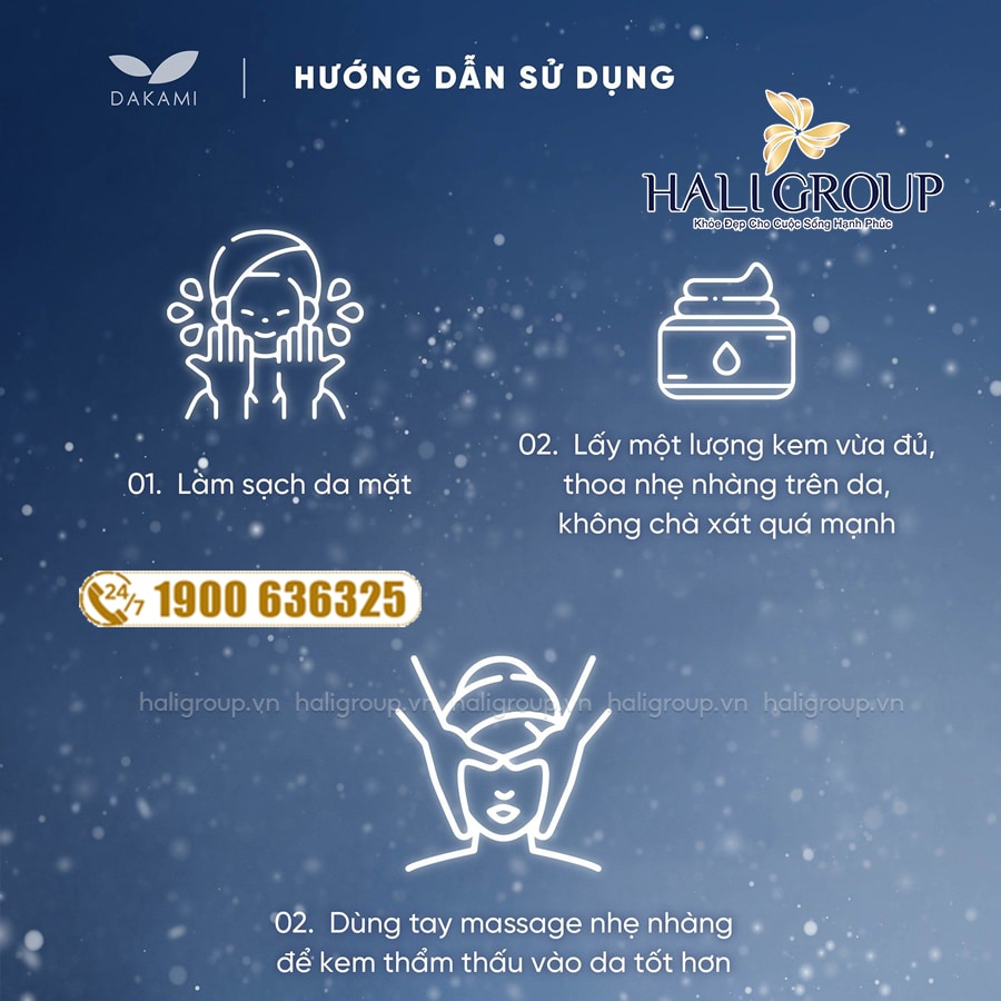 cách dùng Kem Ngày Dakami II KWhite