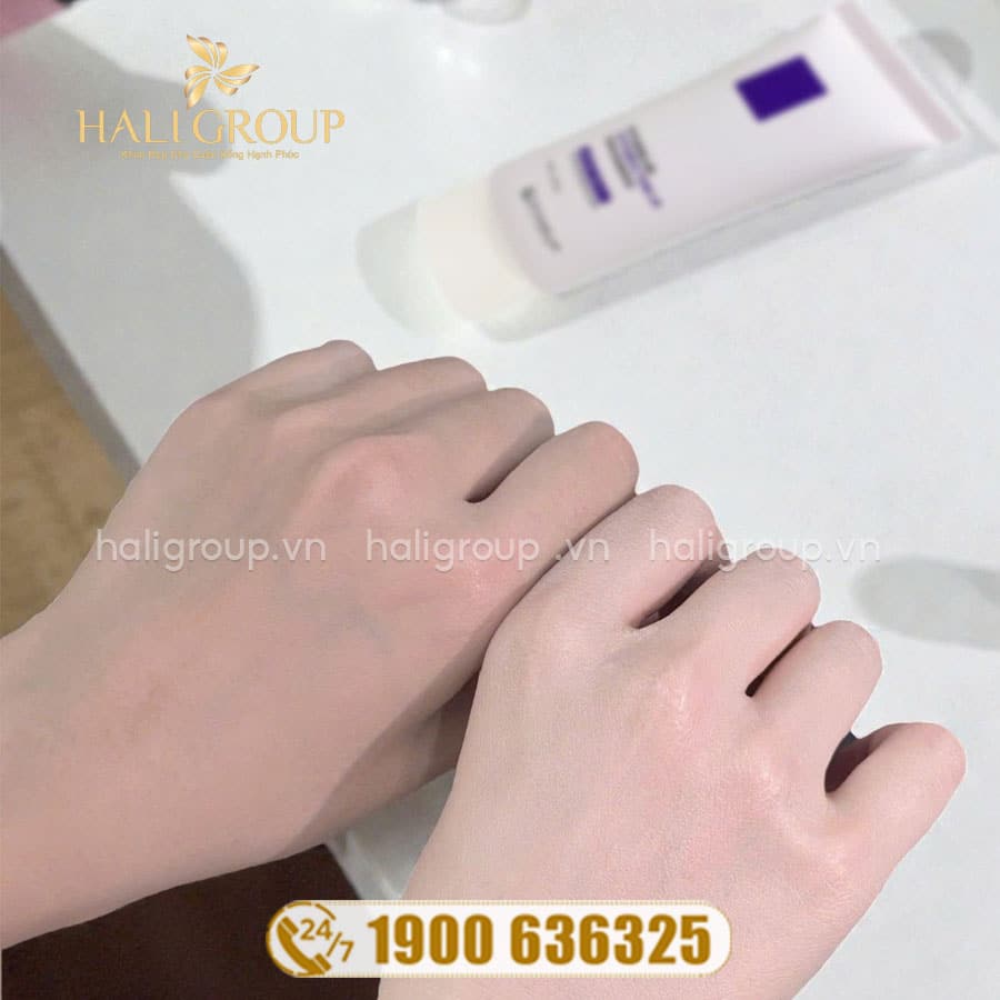 Hướng dẫn sử dụng Kem Chống Nắng Nâng Tone UV Purple Tone-Up Sun Essence KyungLab