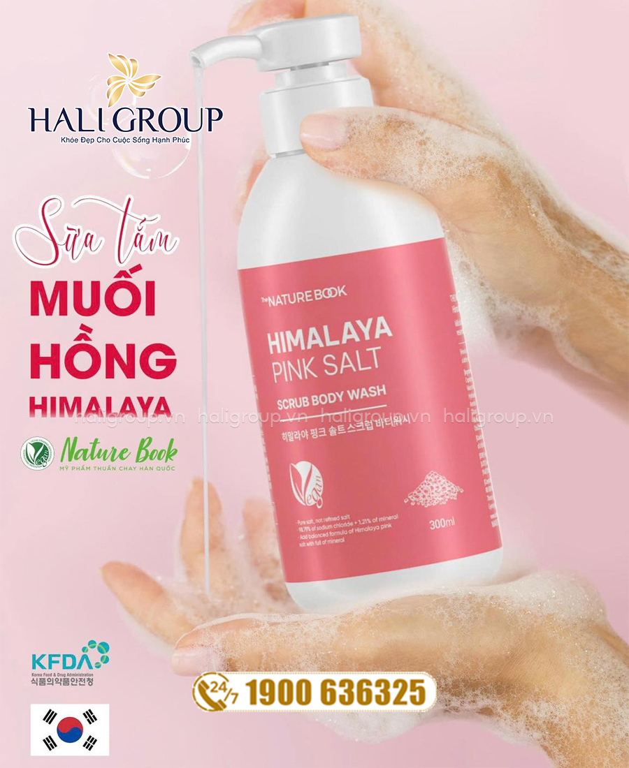 công dụng Sữa Tắm Muối Hồng Himalaya The Nature Book