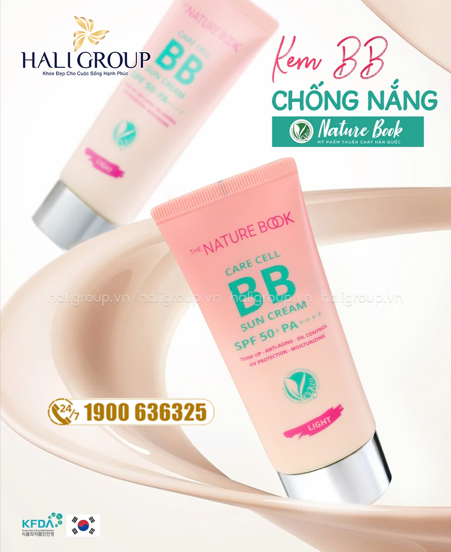 Kem Nền BB Chống Nắng The Nature Book Care Cell BB Sun Cream