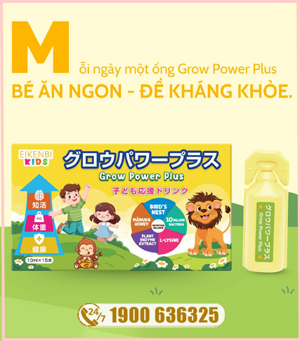 Siro Háu Ăn Lợi Khuẩn Yến Tươi Grow Power Plus Eikenbi Kids
