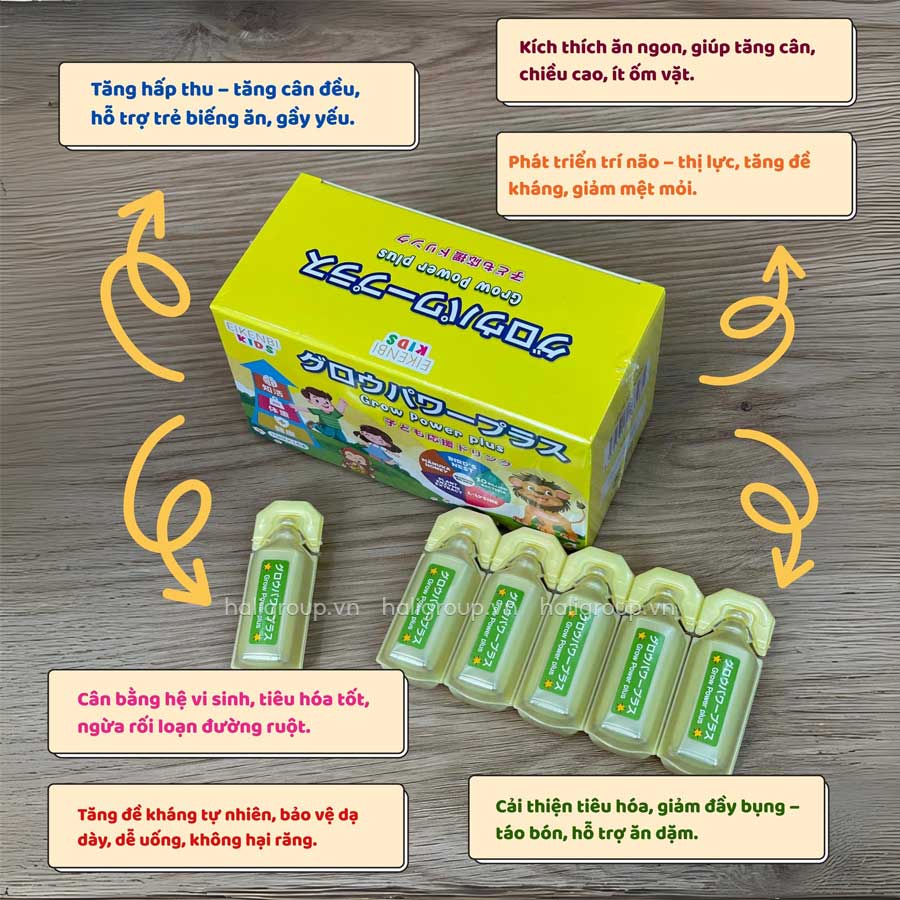 Siro Háu Ăn Lợi Khuẩn Yến Tươi Grow Power Plus Eikenbi Kids