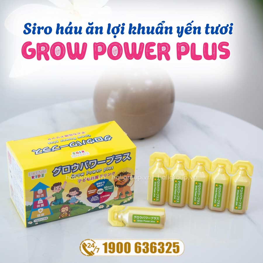 Siro Háu Ăn Lợi Khuẩn Yến Tươi Grow Power Plus Eikenbi Kids