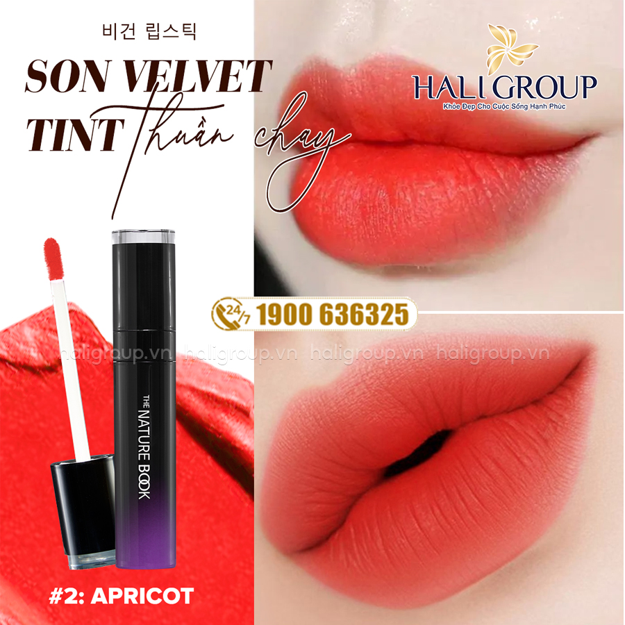 Son Tint The Nature Book No.2 Apricot (Đỏ Cam)