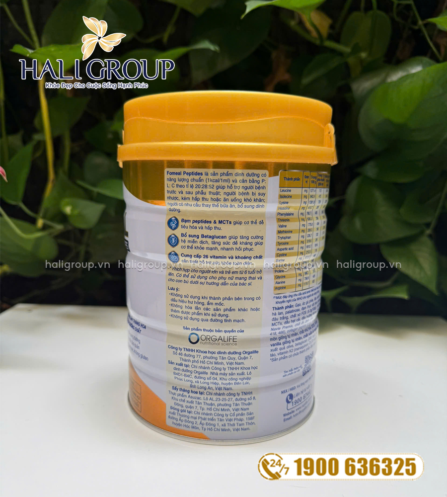 công dụng Fomeal Peptides Dạng Bột (Hộp 800g)