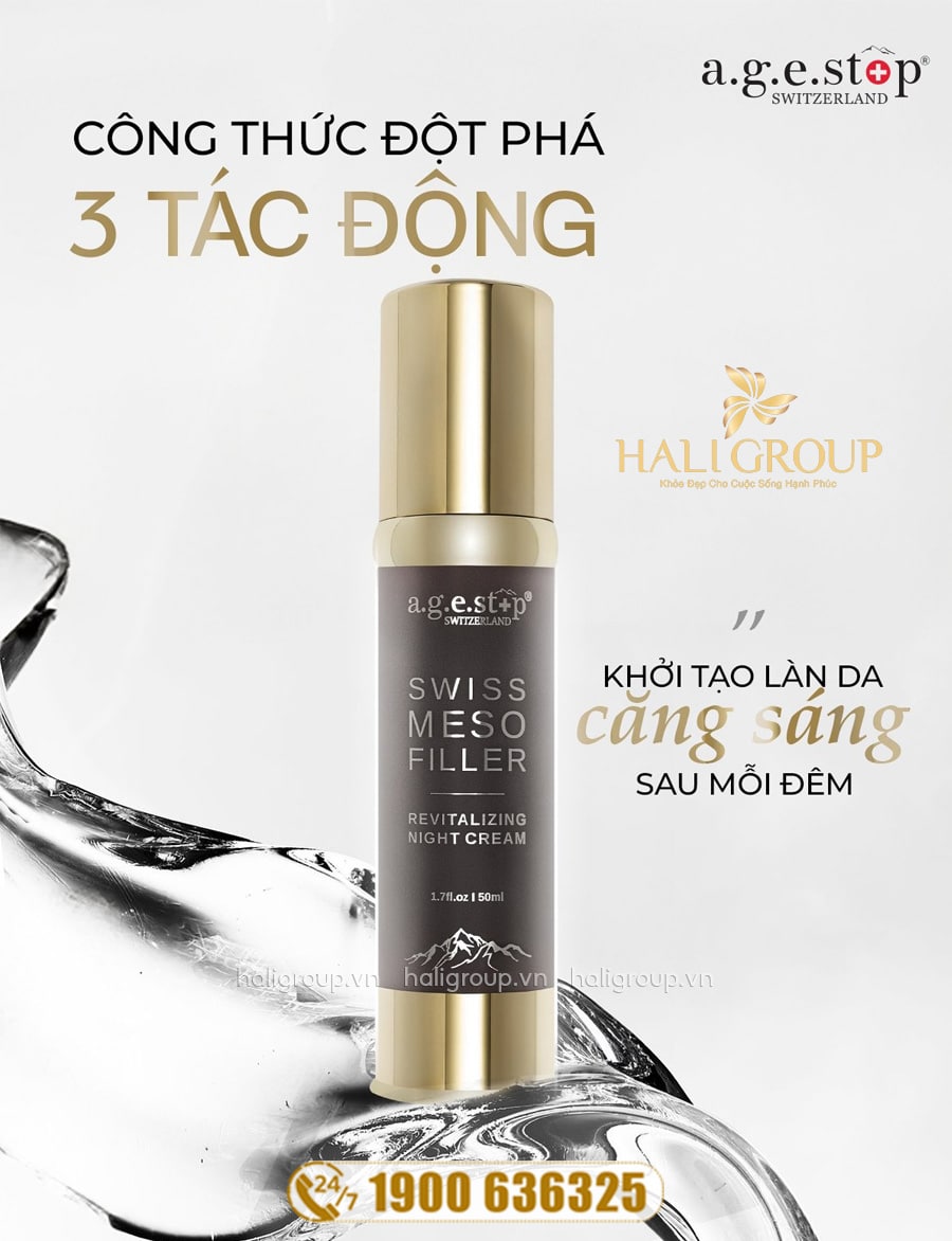 Công dụng Kem Dưỡng Da Ban Đêm Agestop Swiss Meso Filler Night Cream