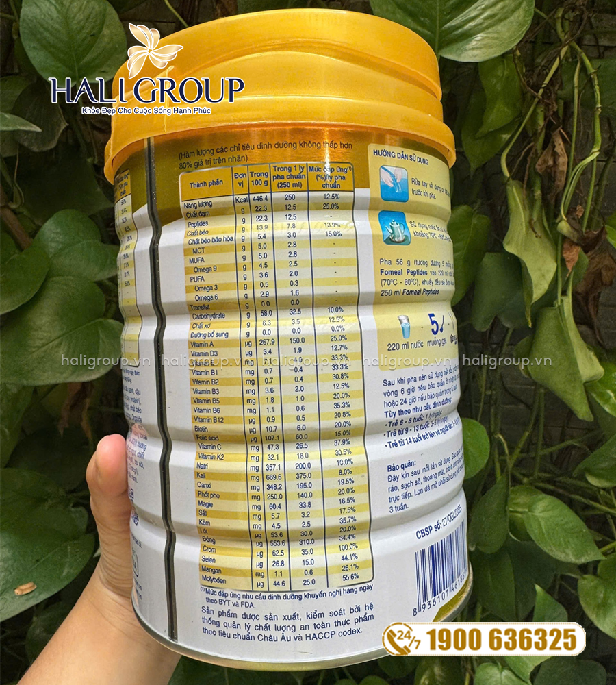 thành phần bột fomeal peptides