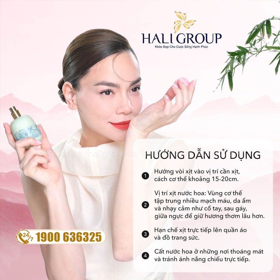 cách dùng Nước Hoa Cao Cấp Trà Hoa Viên M.O.I x Minh Long
