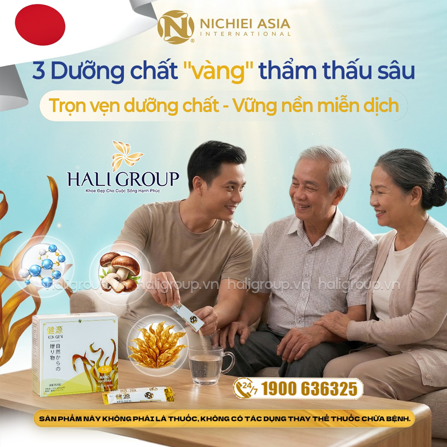 công dụng Bột Uống Nano Fucoidan Kengen Nichiei Asia Nhật Bản