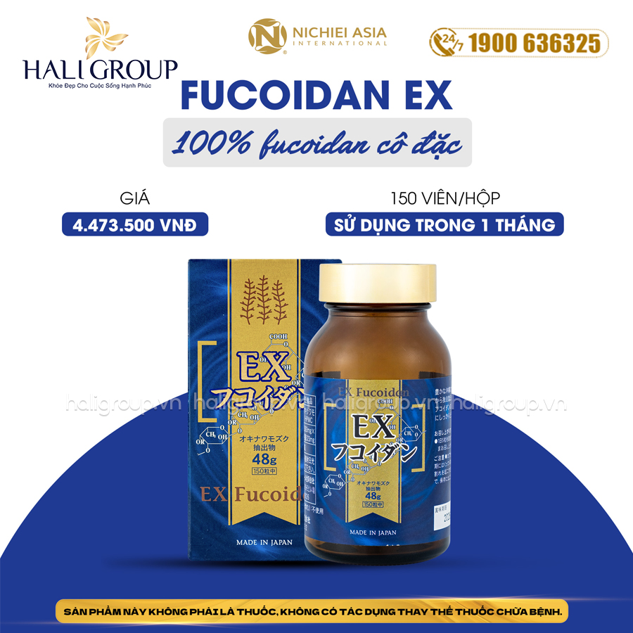 công dụng Viên Uống Ex Fucoidan Nichiei Asia Nhật Bản
